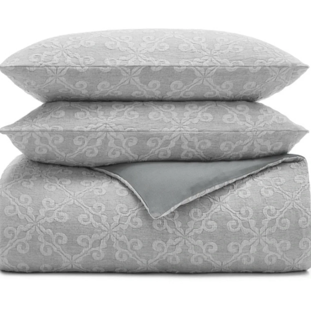 Charter Club Demask Designs Woven Tile Woven Tile 3 Piece King Comforter Set.